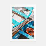 Blue Boats Photo Color Poster