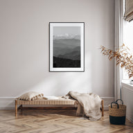 Blue Ridge Mountains Photo B&W Poster