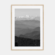 Blue Ridge Mountains Photo B&W Poster