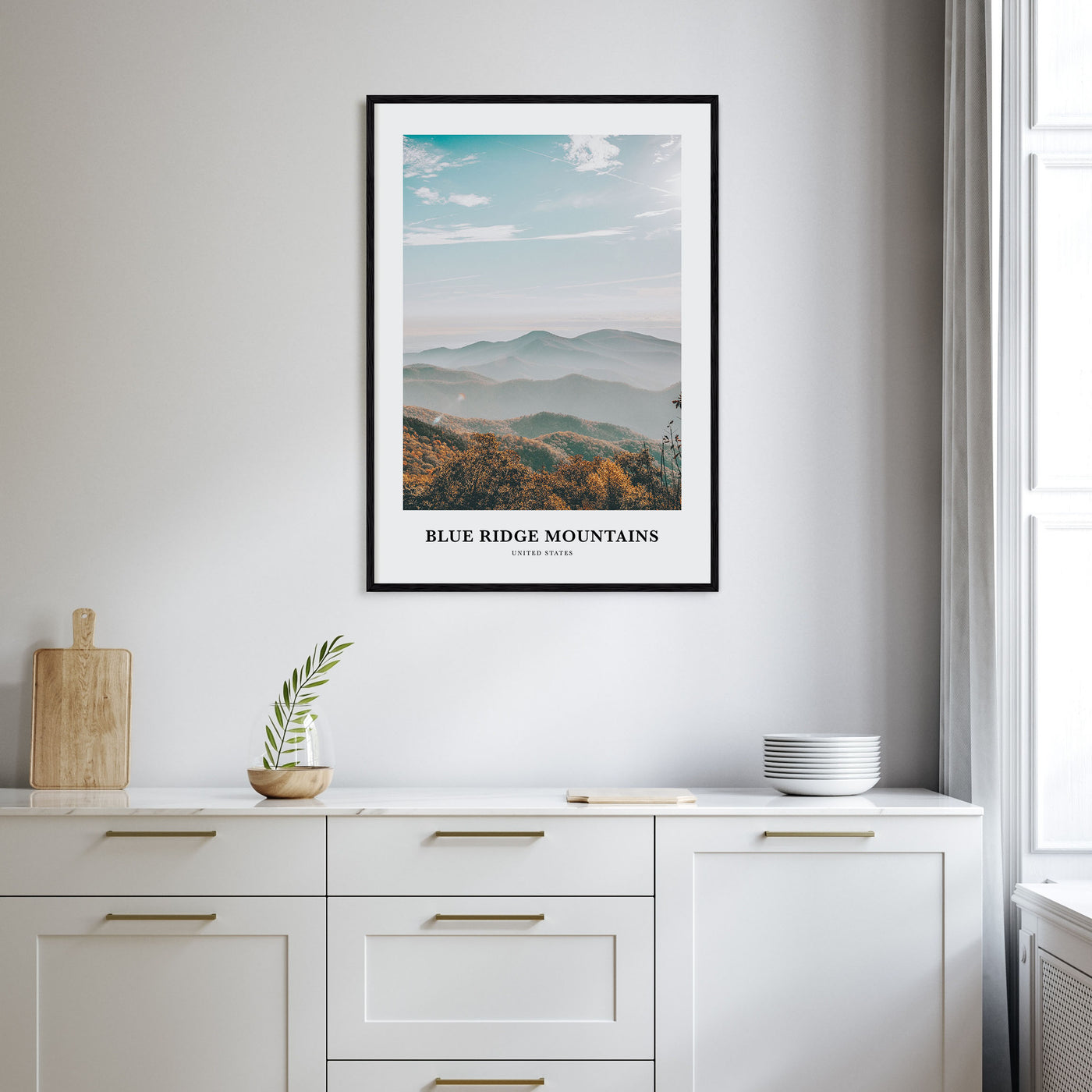Blue Ridge Mountains Portrait Color Poster