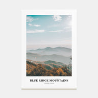 Blue Ridge Mountains Portrait Color Poster