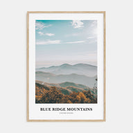 Blue Ridge Mountains Portrait Color Poster