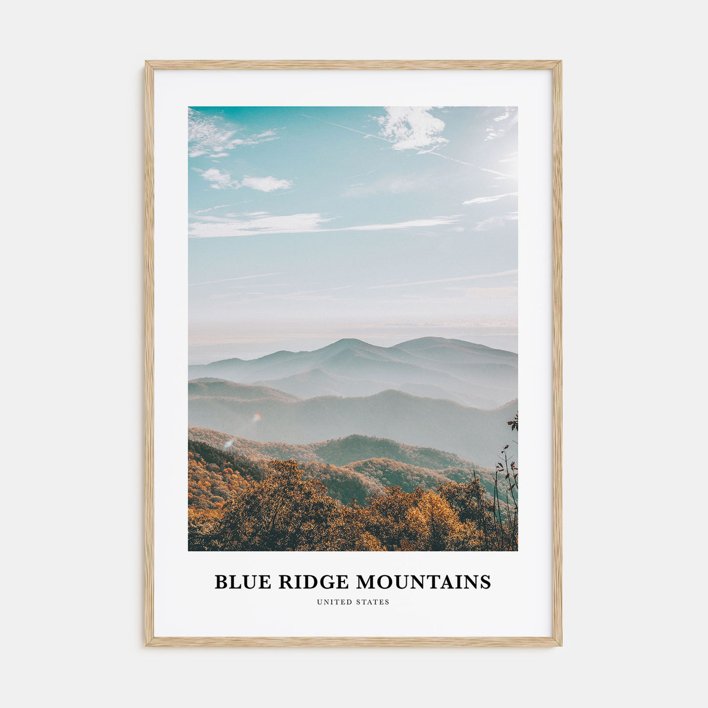 Blue Ridge Mountains Portrait Color Poster