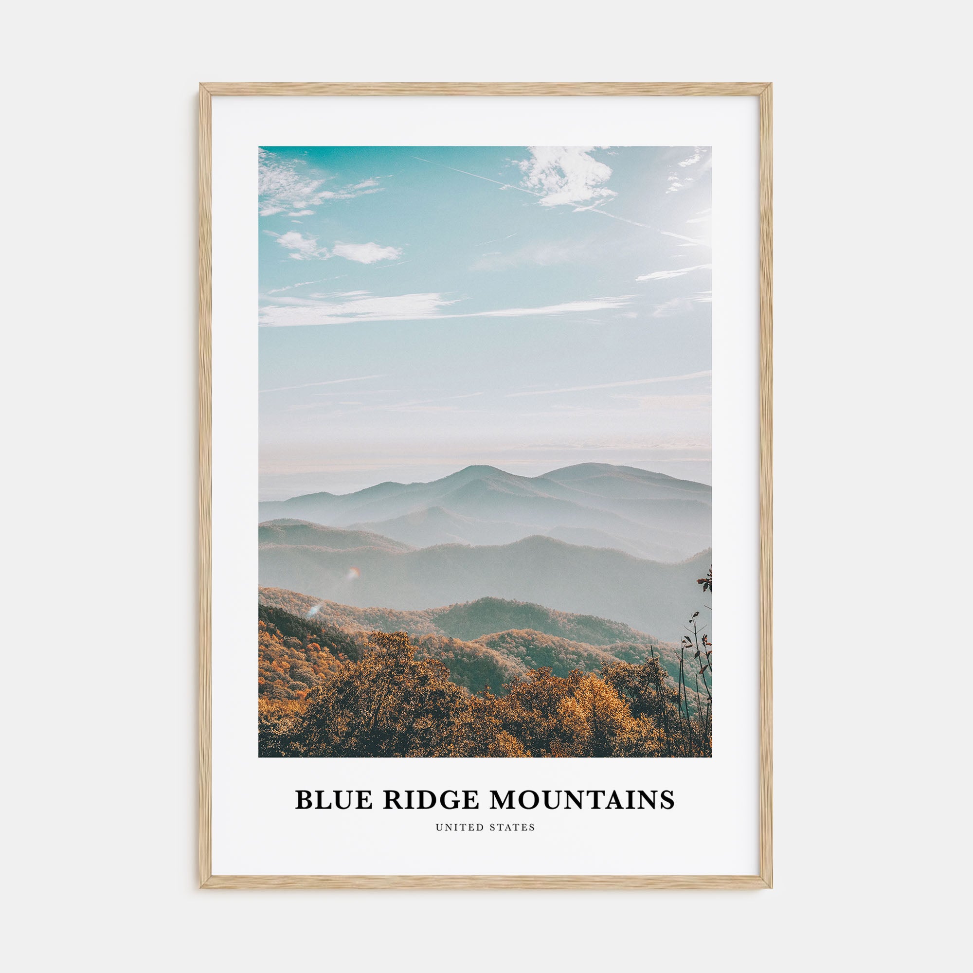 Blue Ridge Mountains Portrait Color Poster
