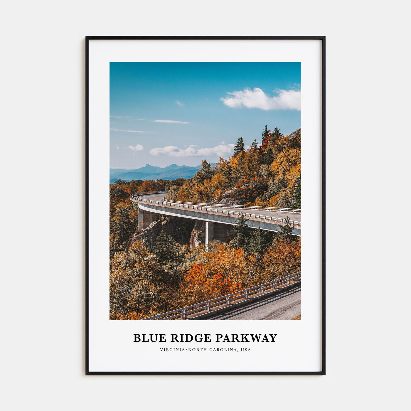 Blue Ridge Parkway Portrait Color Poster