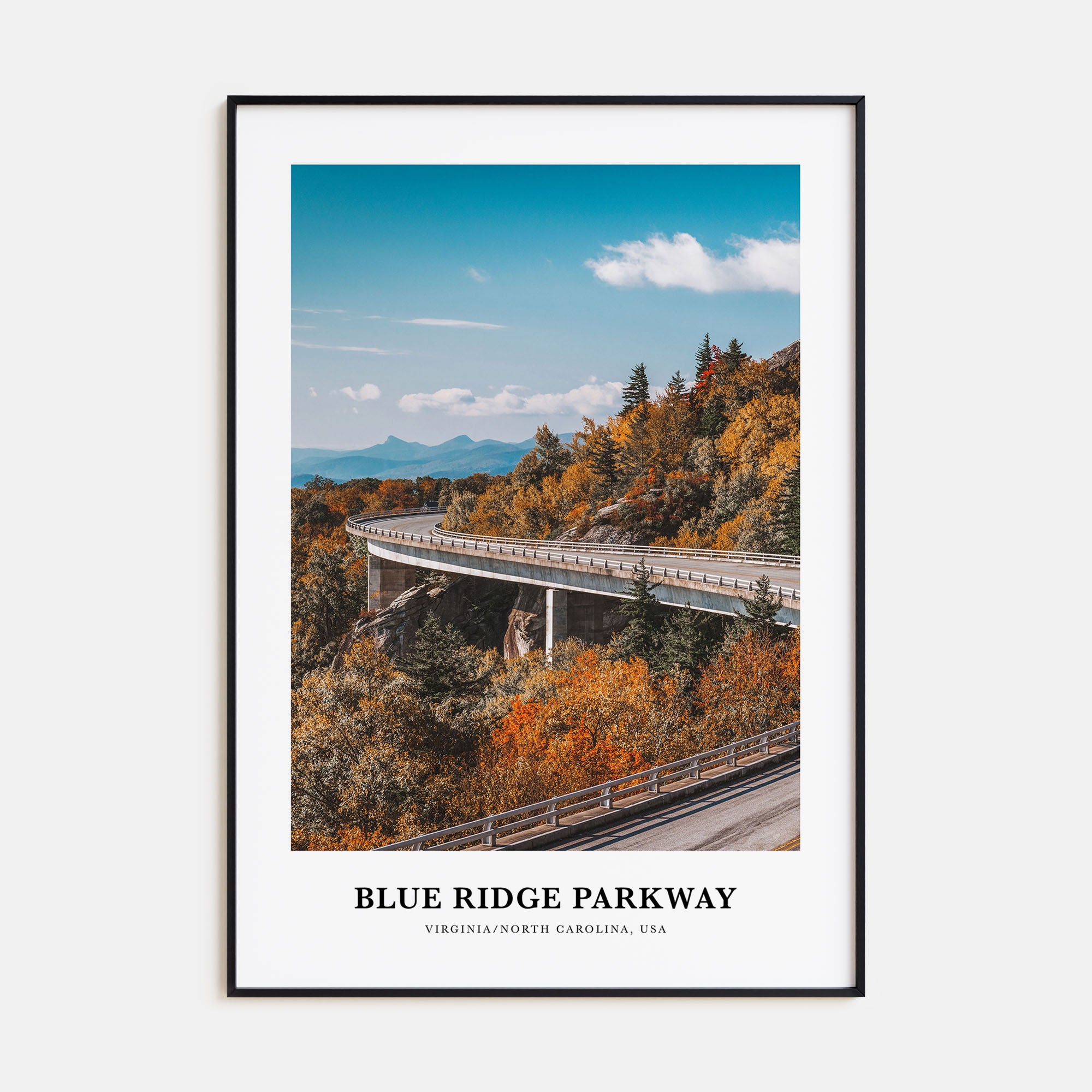 Blue Ridge Parkway Portrait Color Poster