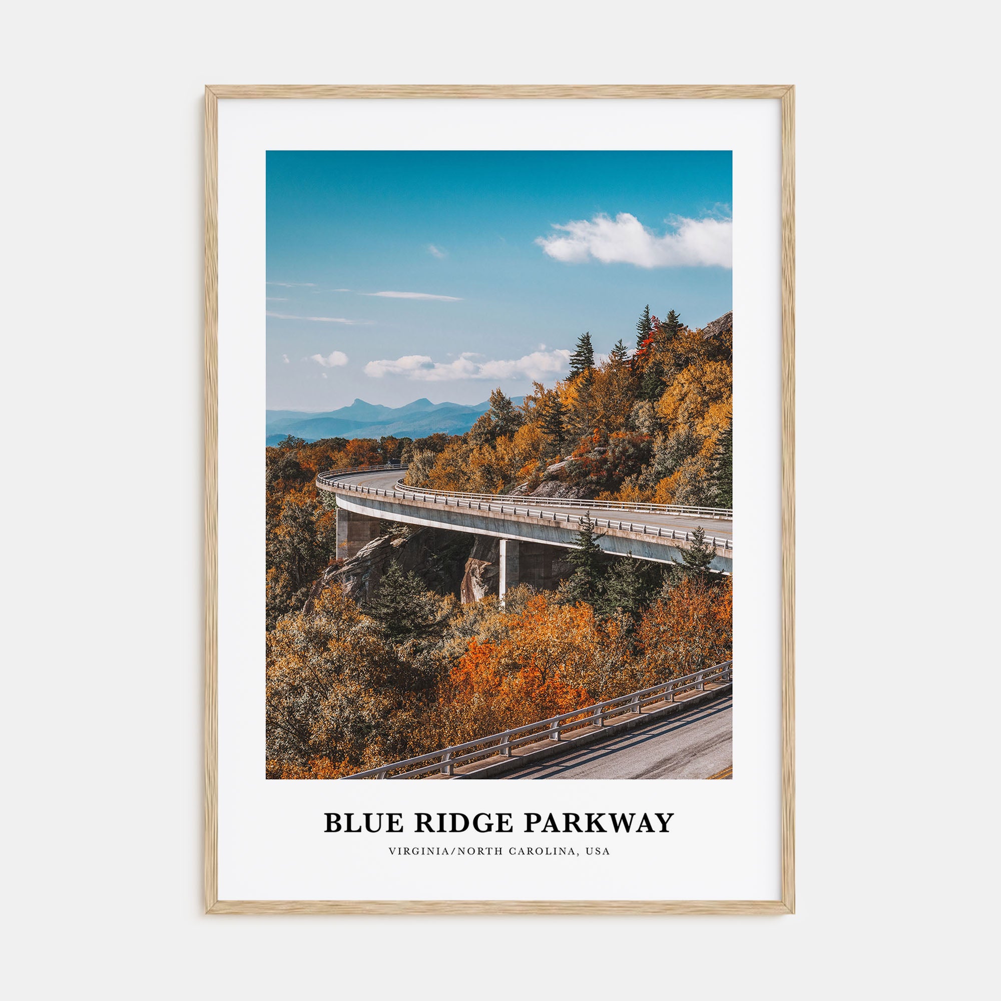 Blue Ridge Parkway Portrait Color Poster