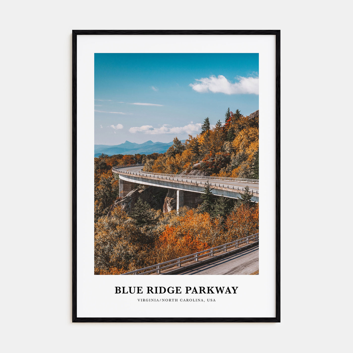 Blue Ridge Parkway Portrait Color Poster