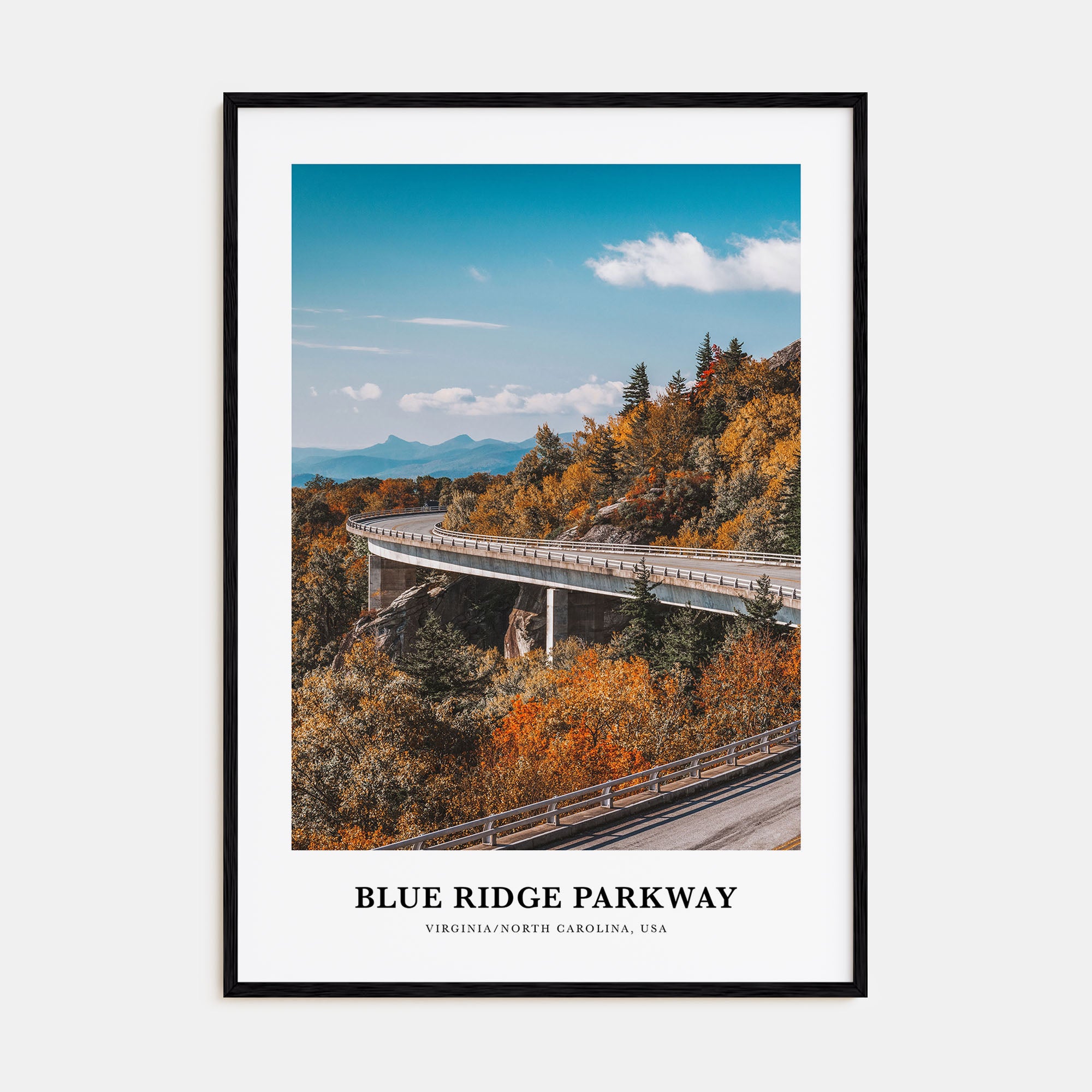 Blue Ridge Parkway Portrait Color Poster