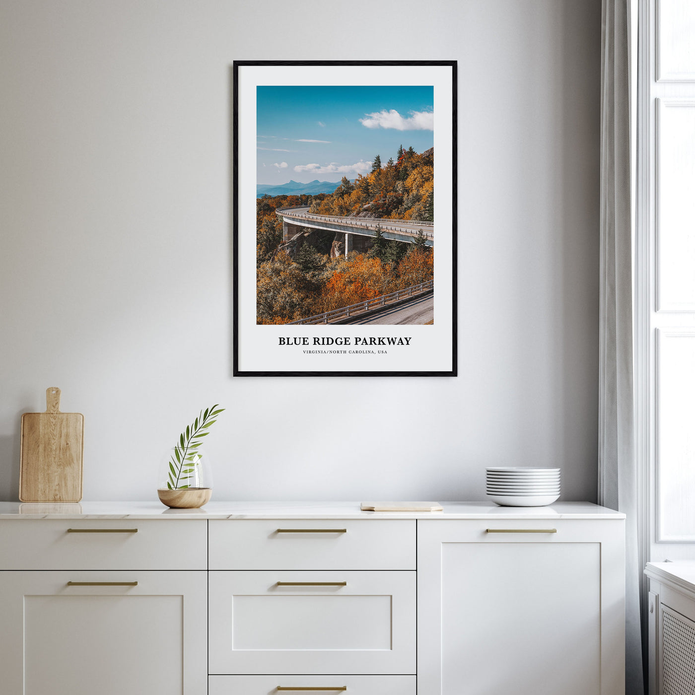 Blue Ridge Parkway Portrait Color Poster