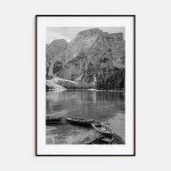 Boat in Lake Photo B&W Poster