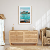 Boat in Lake Photo Color Poster