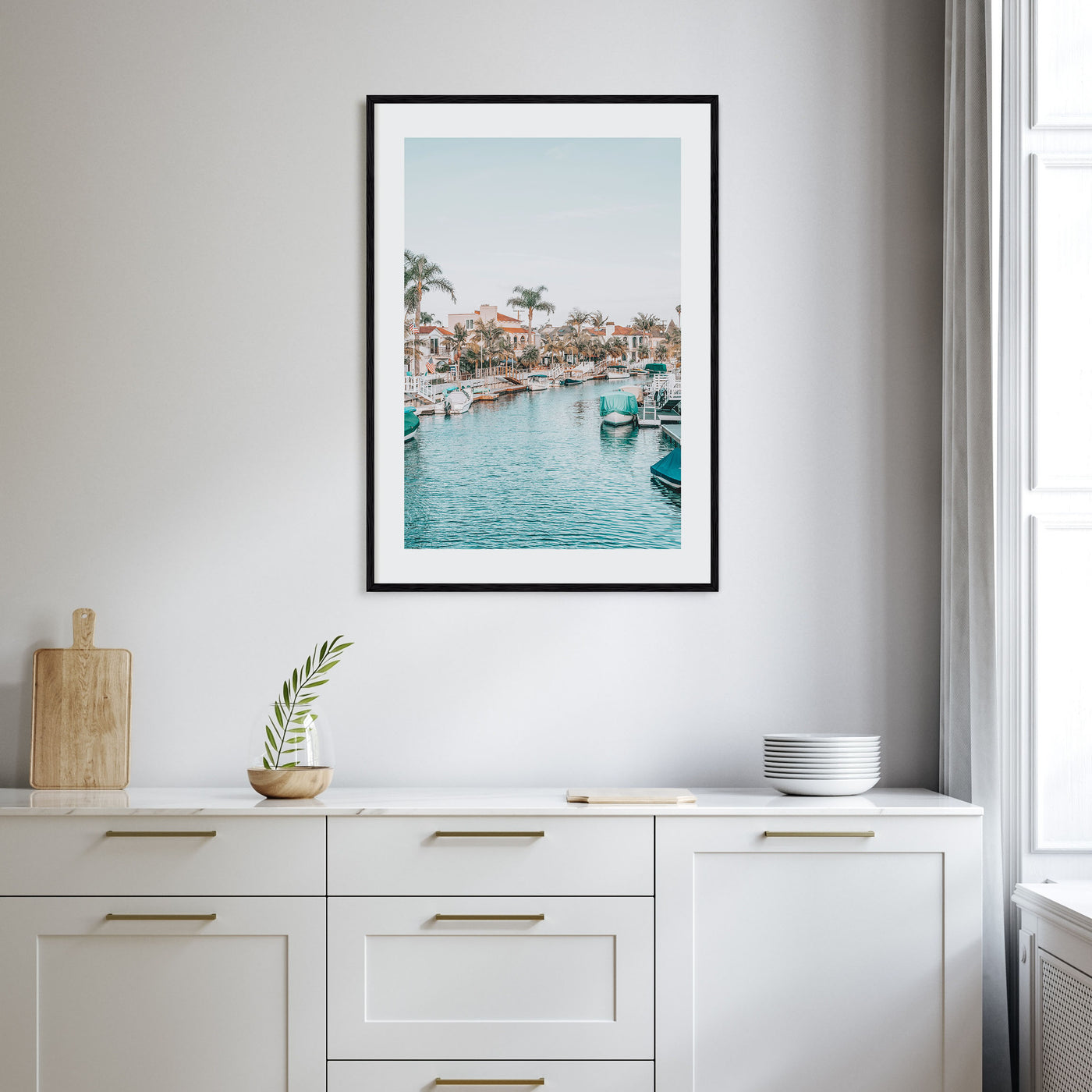 Boat on River Photo Color Poster