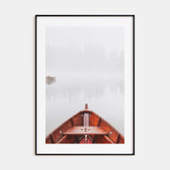 Boats on Foggy Lake Photo Color Poster