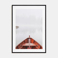 Boats on Foggy Lake Photo Color Poster