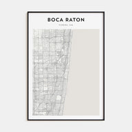 Boca Raton Map Portrait Poster