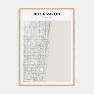Boca Raton Map Portrait Poster