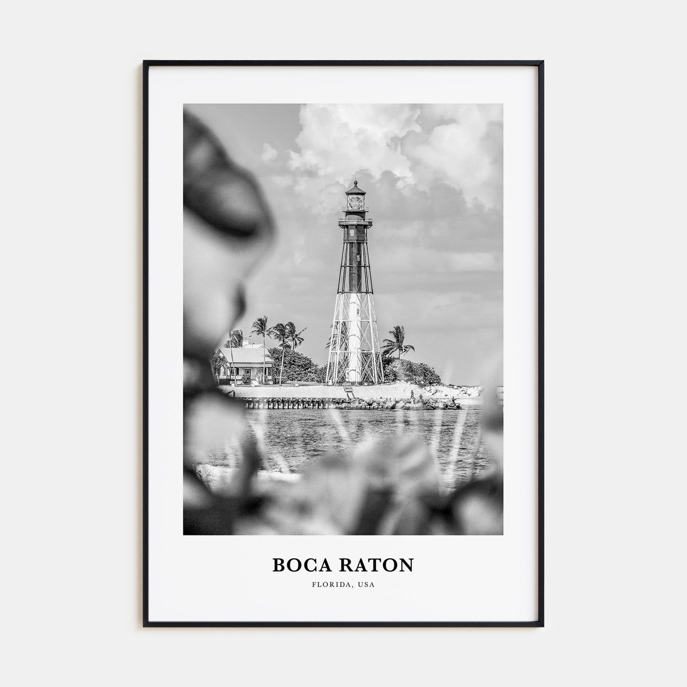 Boca Raton Portrait B&W No 1 Poster