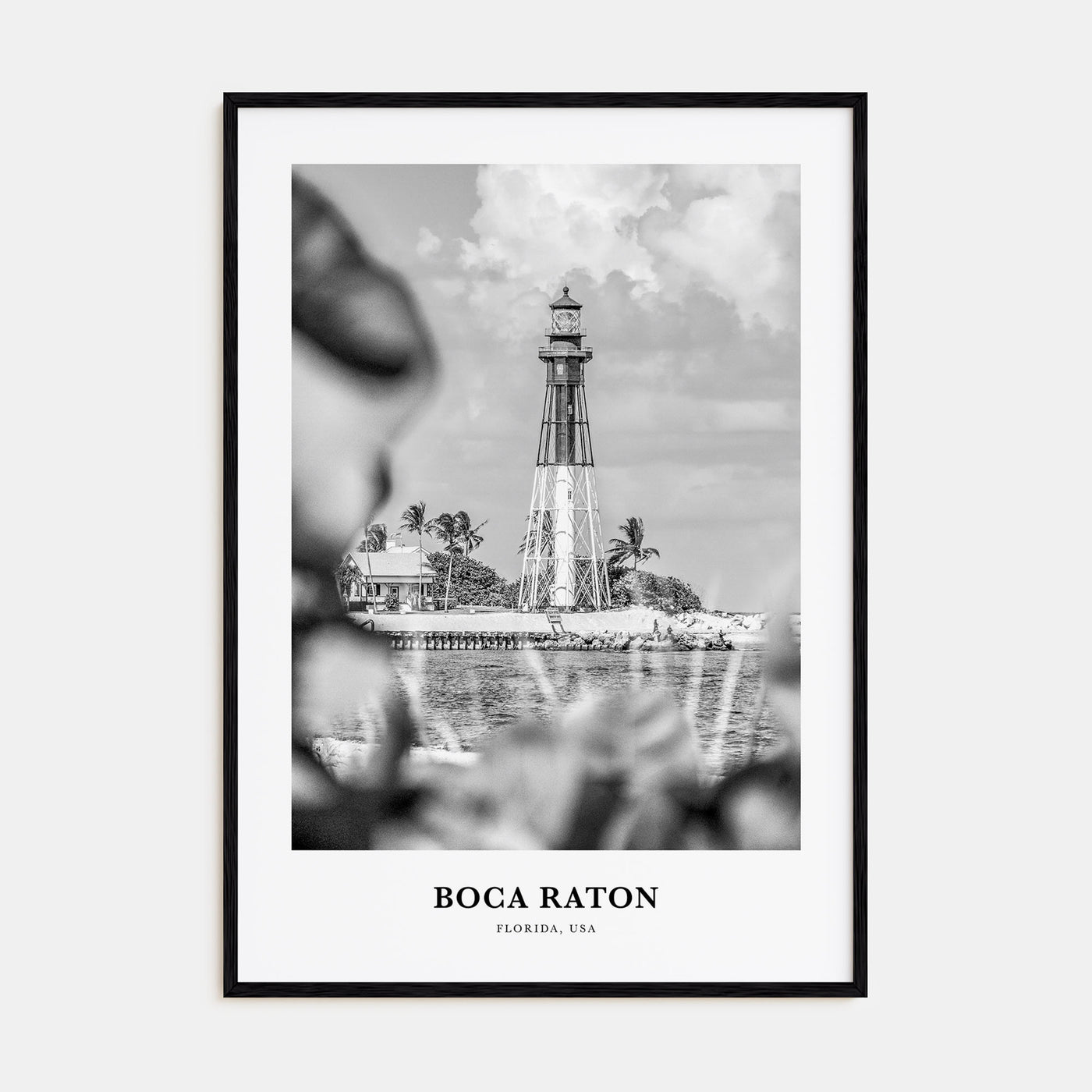 Boca Raton Portrait B&W No 1 Poster