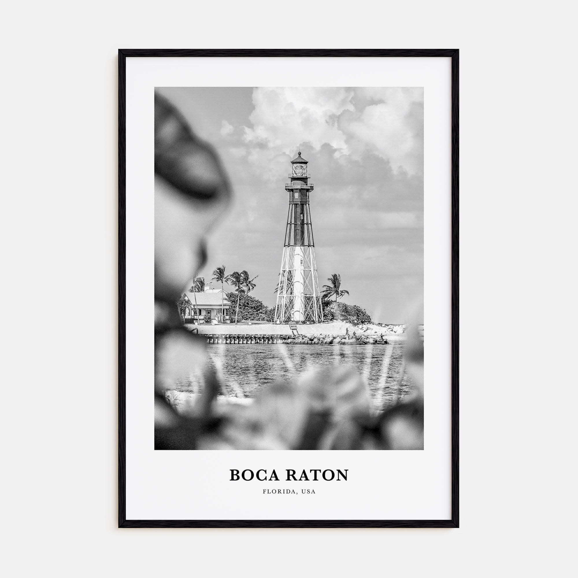 Boca Raton Portrait B&W No 1 Poster