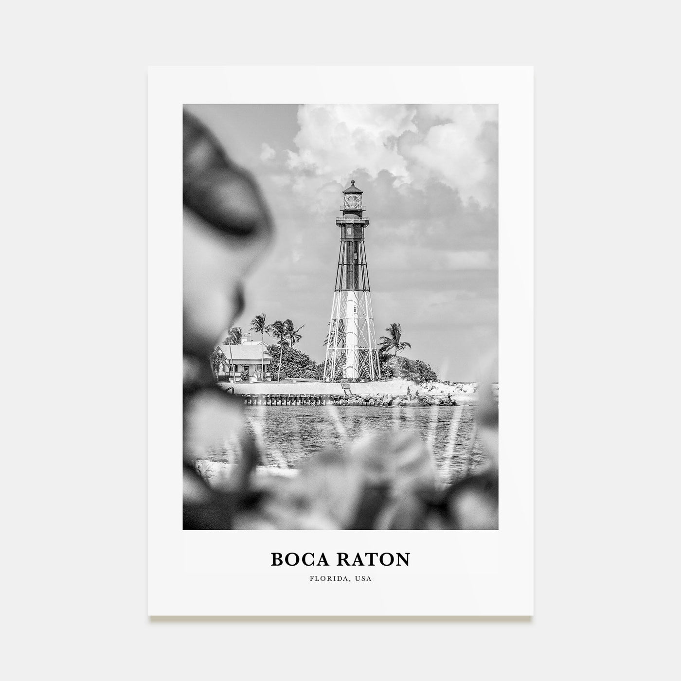 Boca Raton Portrait B&W No 1 Poster