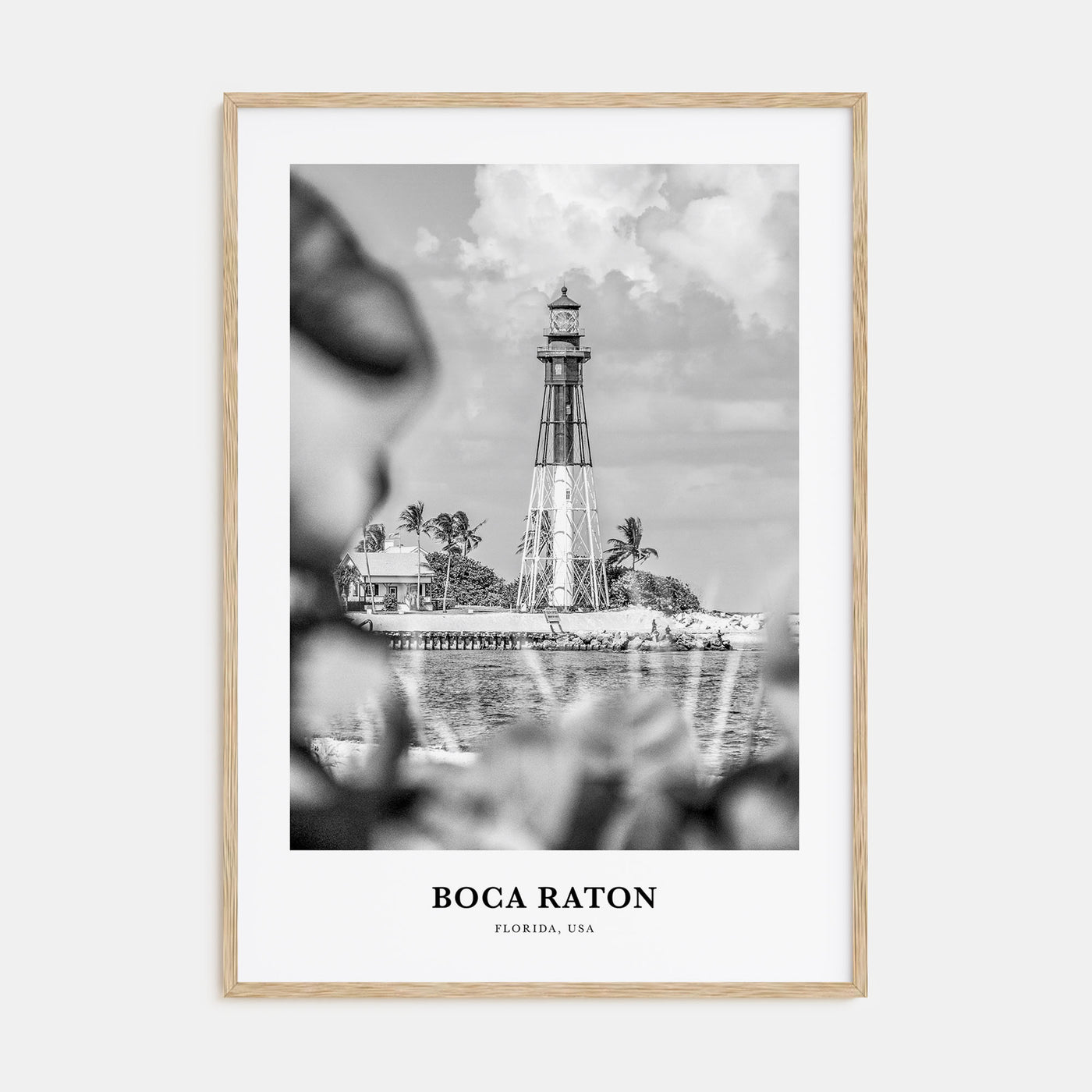Boca Raton Portrait B&W No 1 Poster