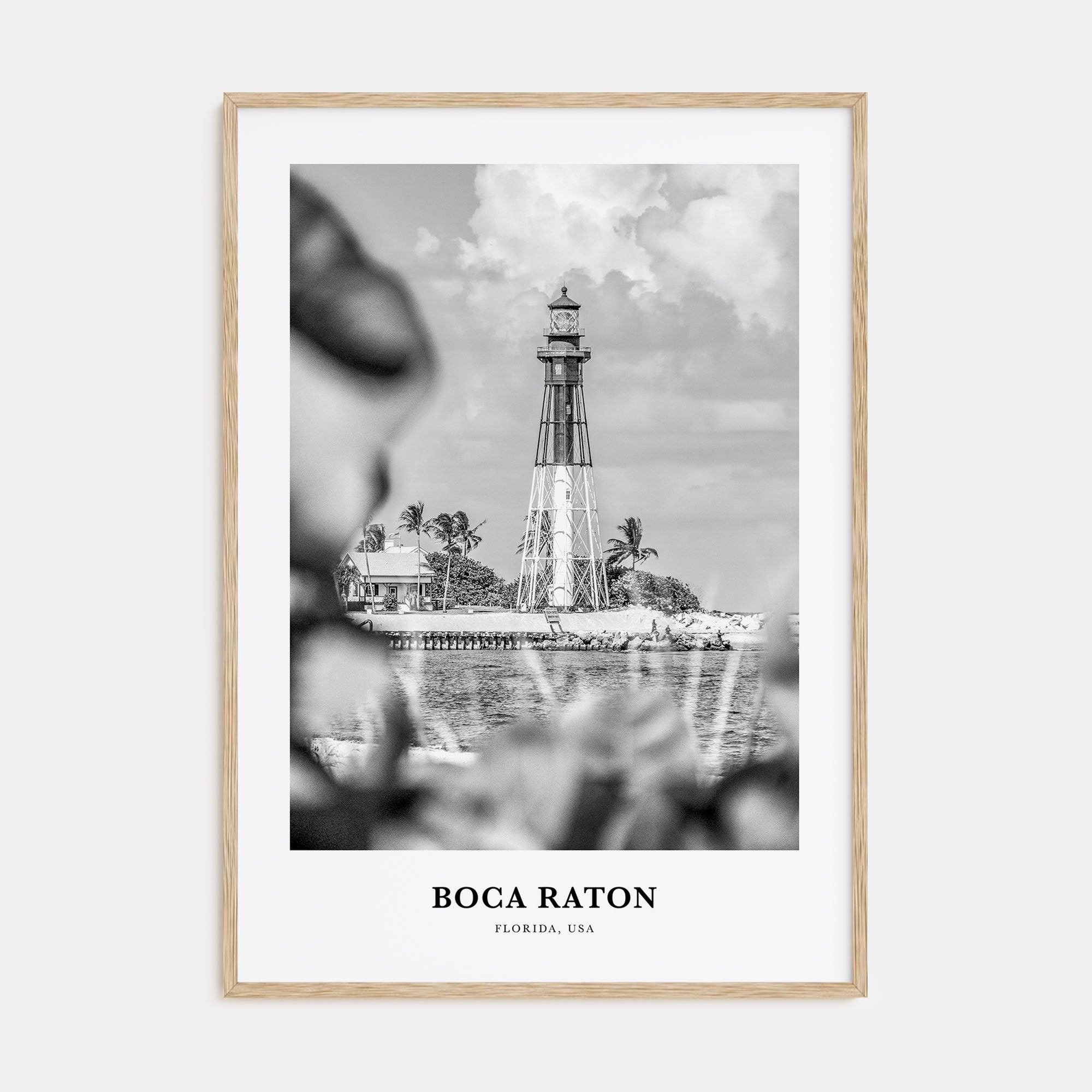 Boca Raton Portrait B&W No 1 Poster