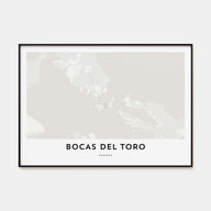 Bocas del Toro Map Landscape Poster