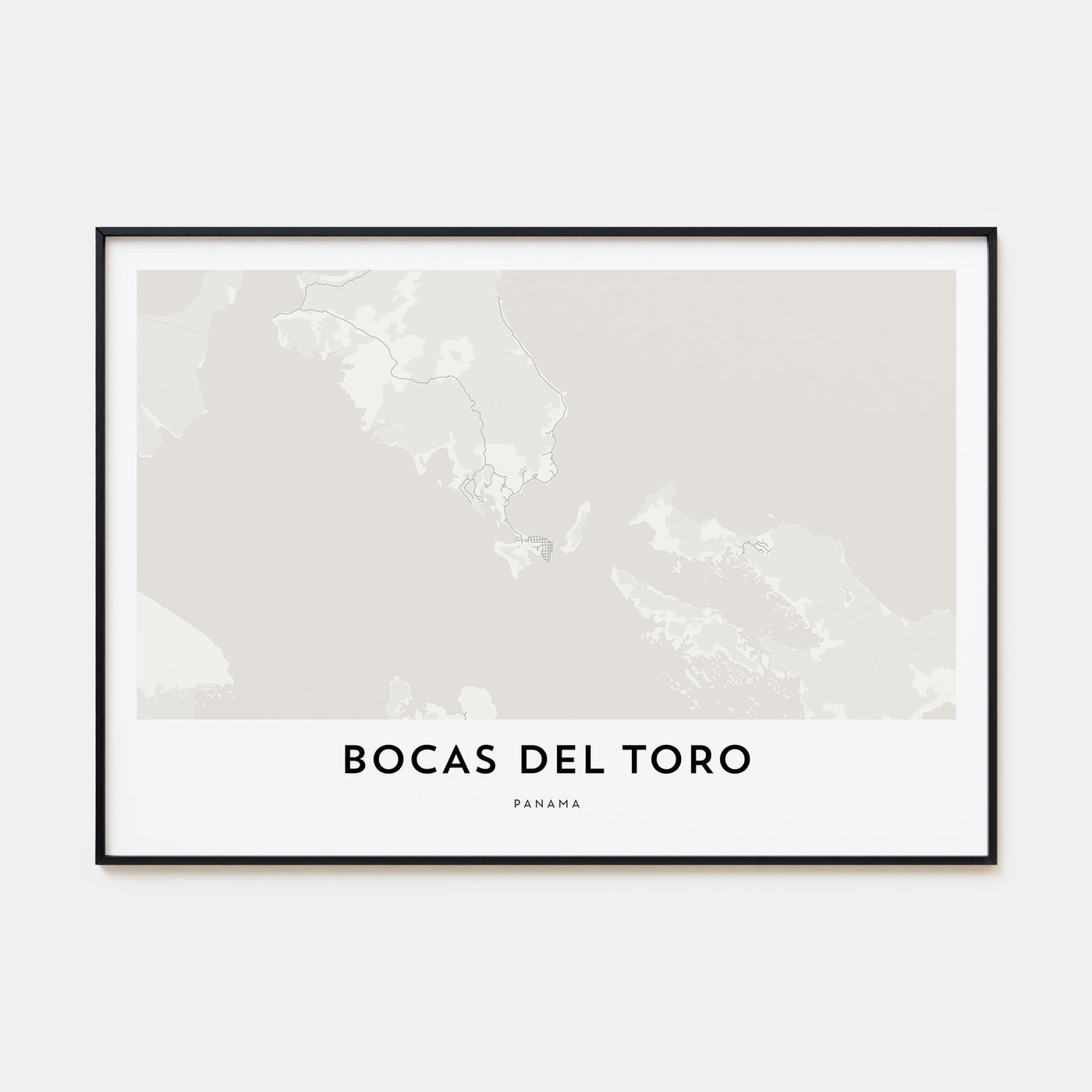 Bocas del Toro Map Landscape Poster