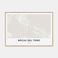 Bocas del Toro Map Landscape Poster