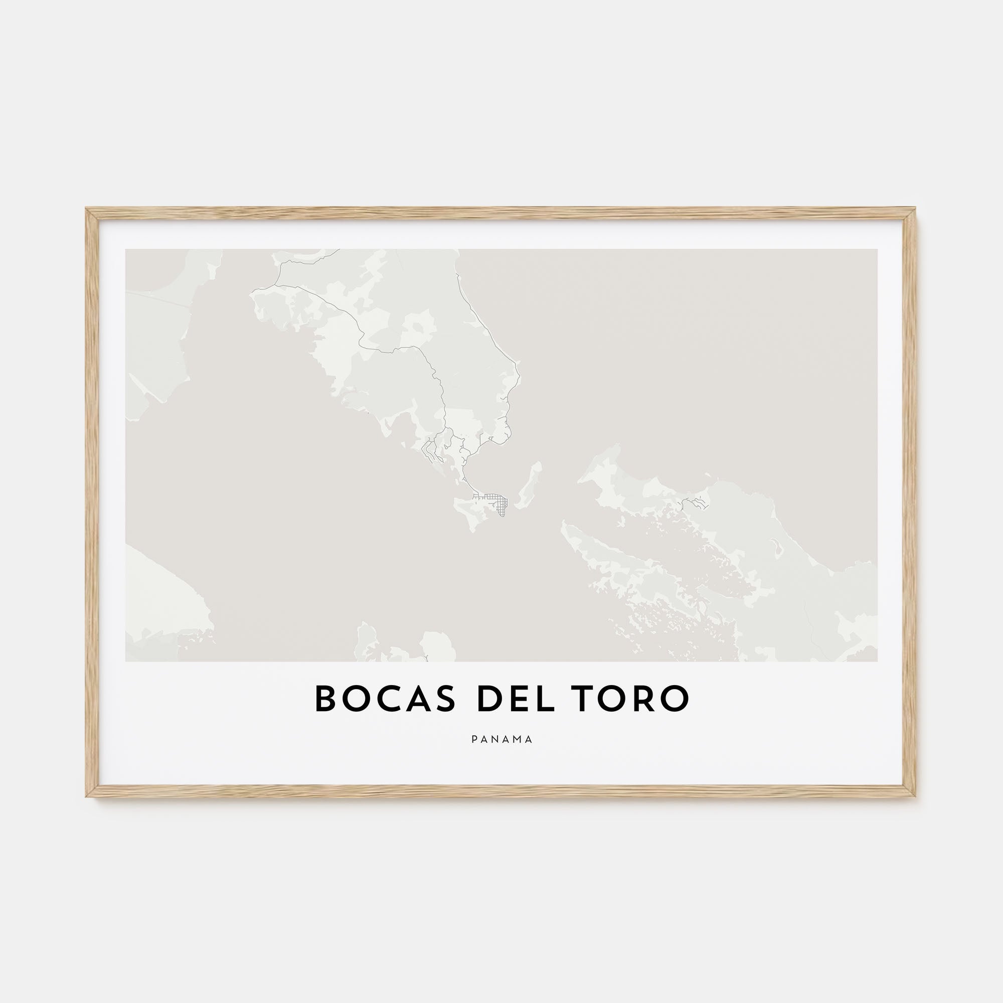 Bocas del Toro Map Landscape Poster