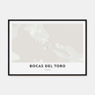Bocas del Toro Map Landscape Poster