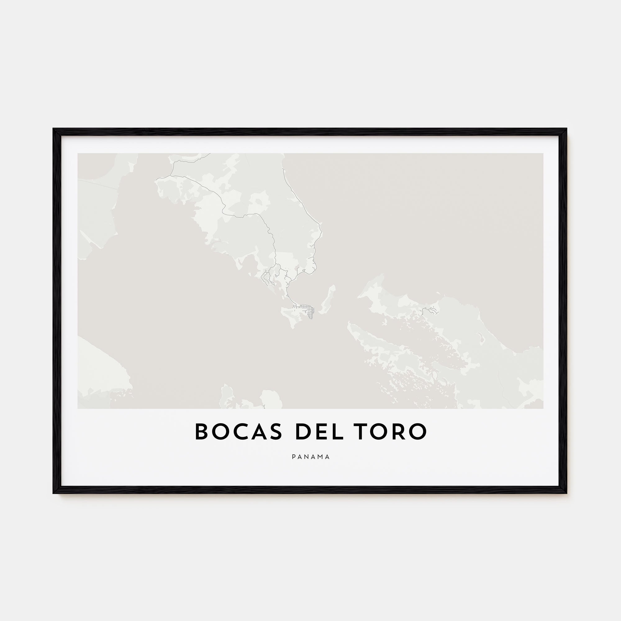 Bocas del Toro Map Landscape Poster