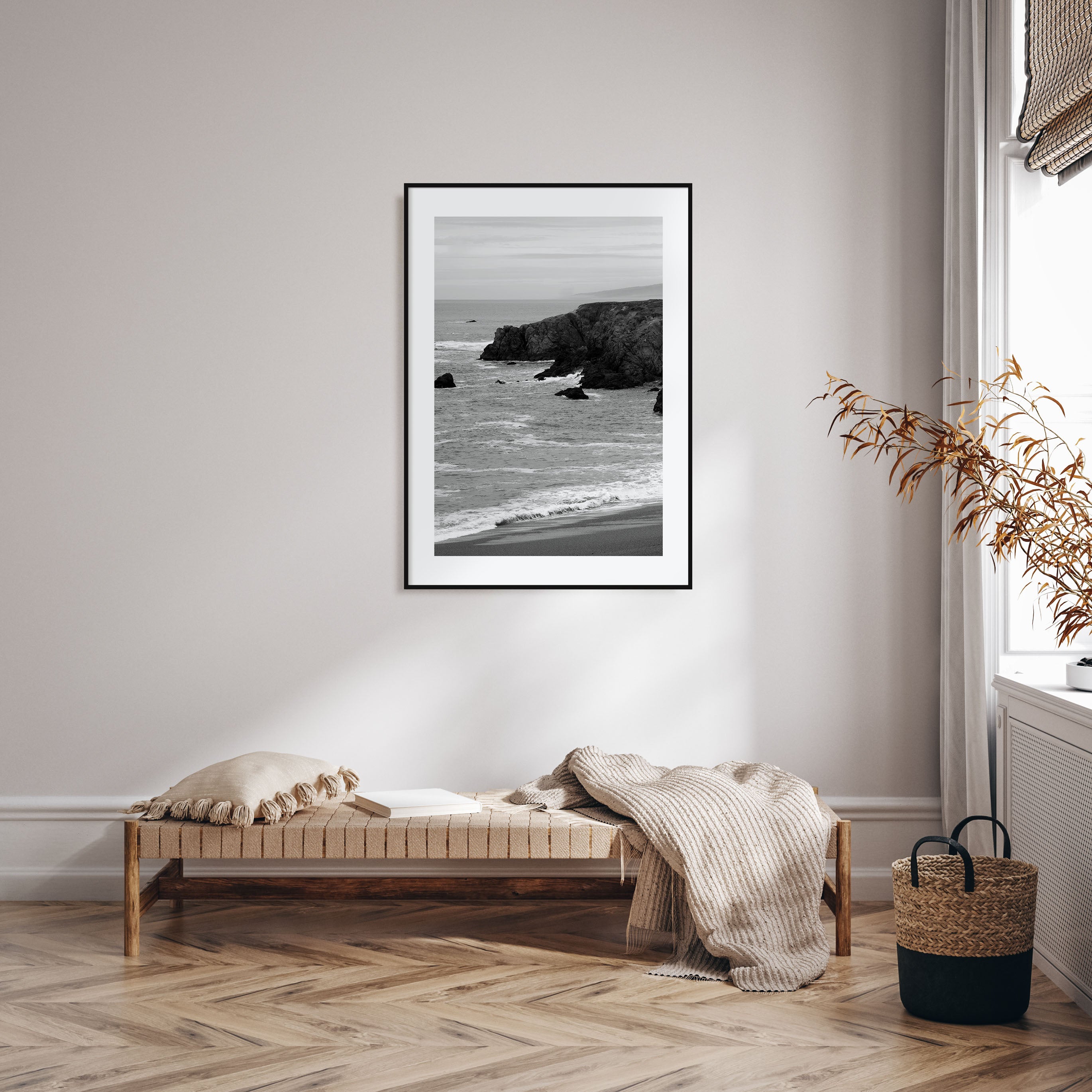 Bodega Bay Photo B&W Poster