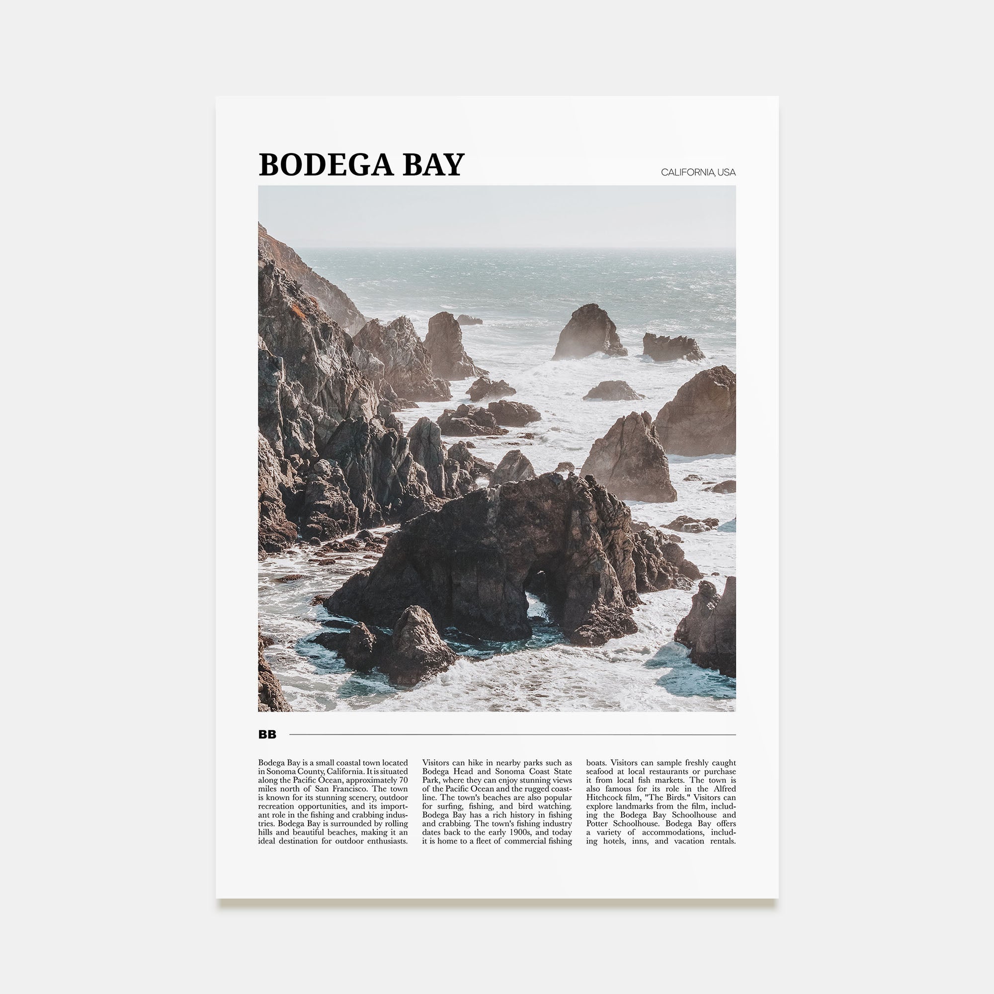 Bodega Bay Travel Color Poster