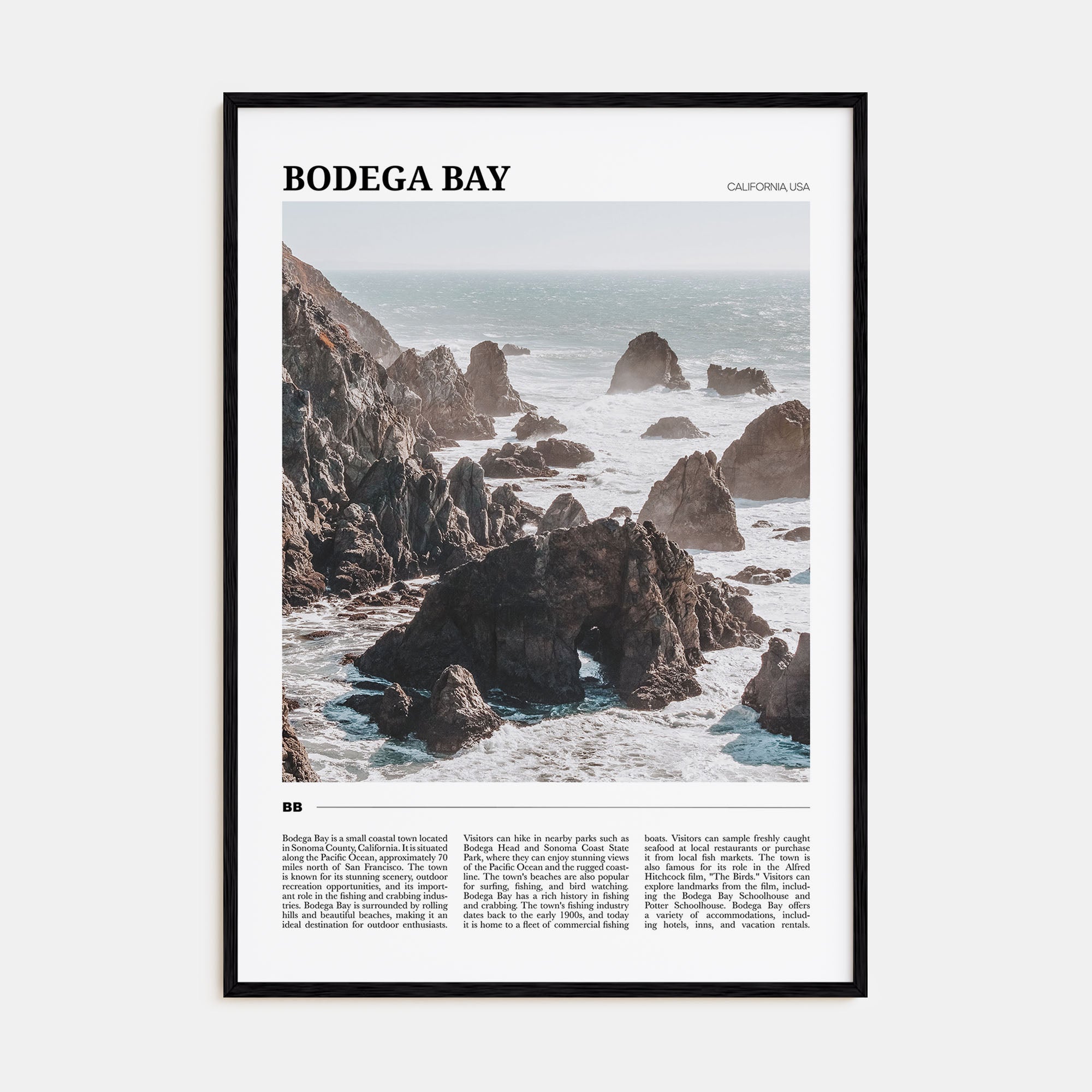 Bodega Bay Travel Color Poster