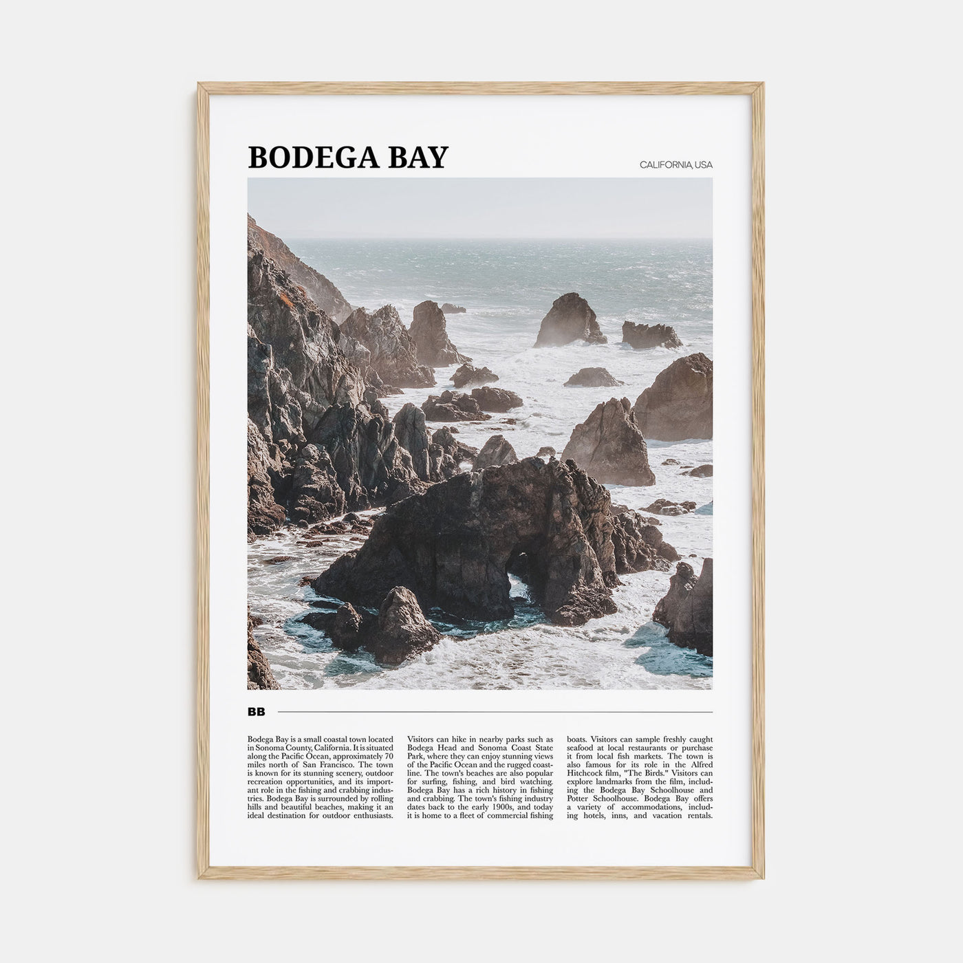 Bodega Bay Travel Color Poster