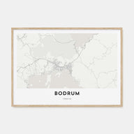 Bodrum Map Landscape Poster
