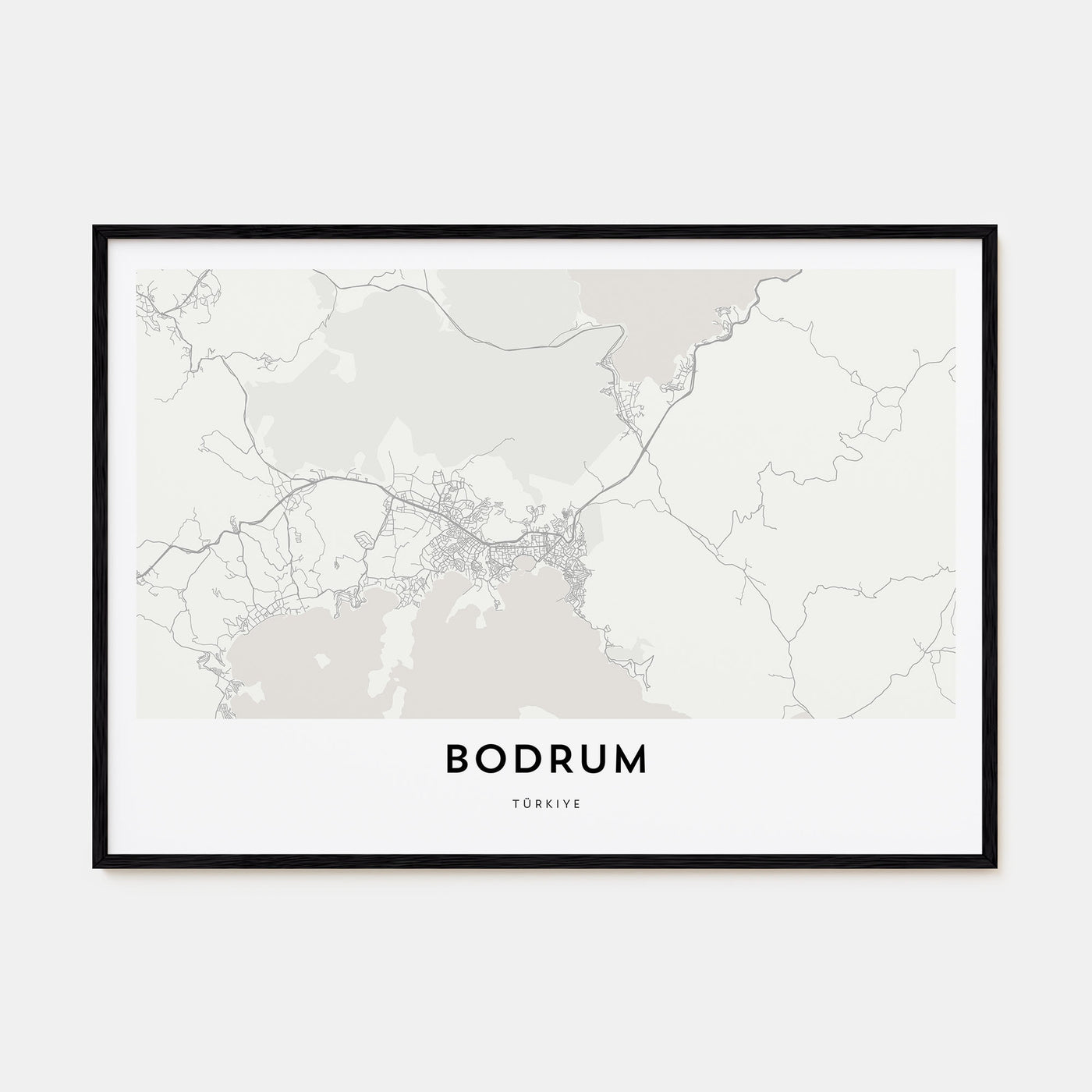 Bodrum Map Landscape Poster