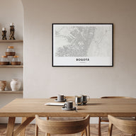 Bogotá Map Landscape Poster