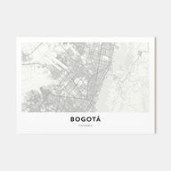 Bogotá Map Landscape Poster