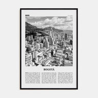 Bogotá Travel B&W No 1 Poster