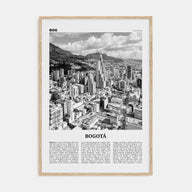 Bogotá Travel B&W No 1 Poster