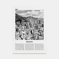 Bogotá Travel B&W No 1 Poster