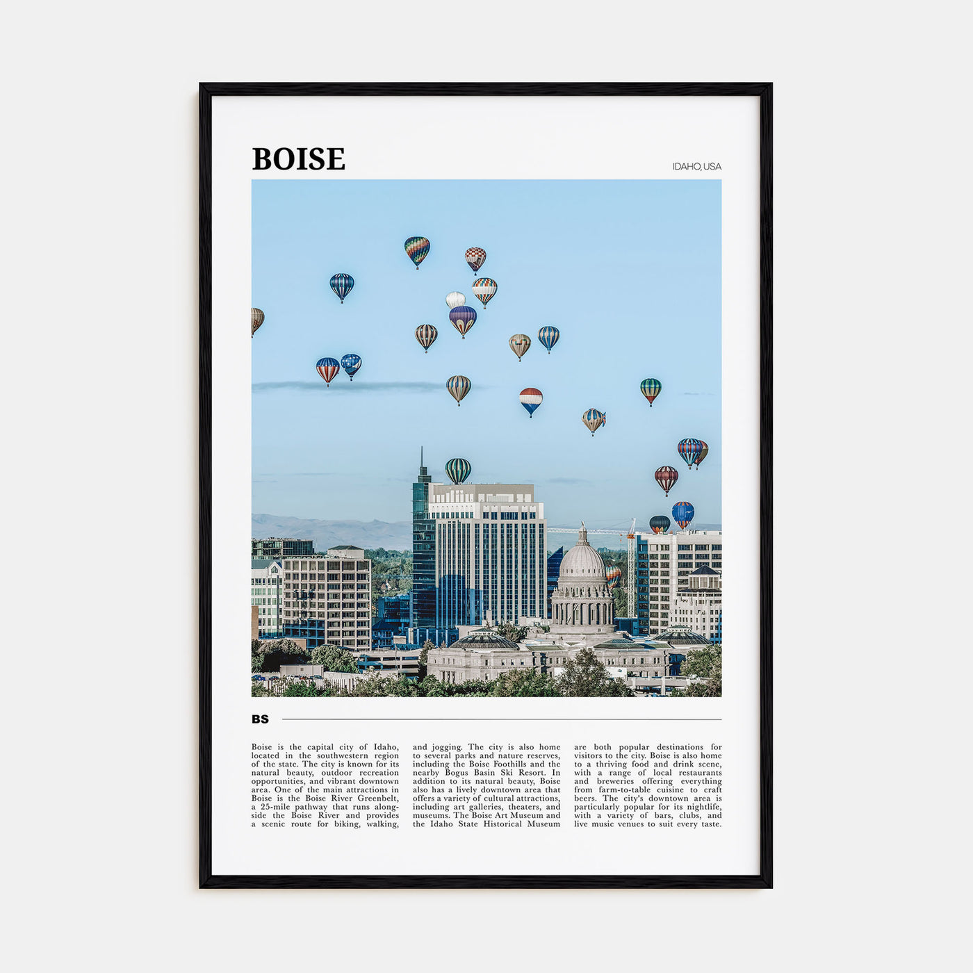 Boise Travel Color No 2 Poster