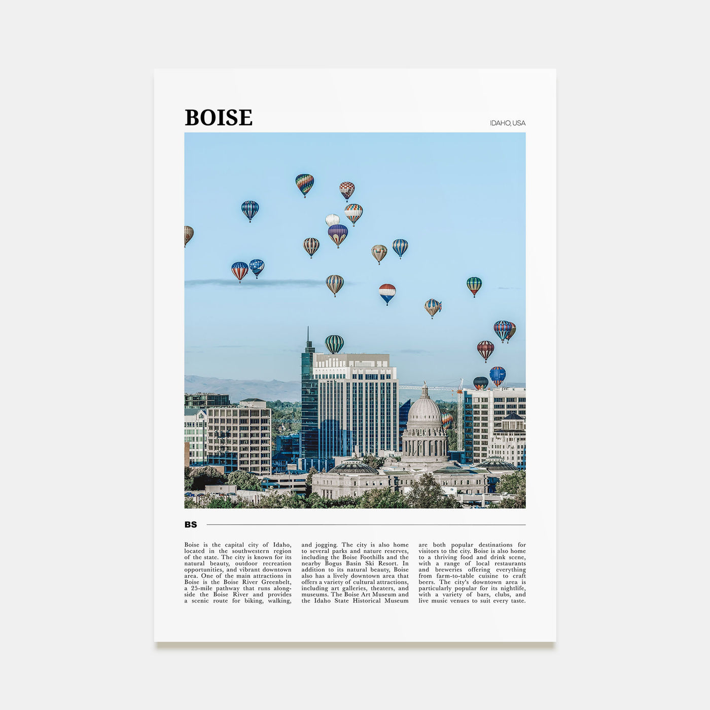 Boise Travel Color No 2 Poster