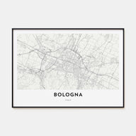 Bologna Map Landscape Poster