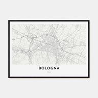 Bologna Map Landscape Poster