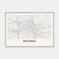 Bologna Map Landscape Poster
