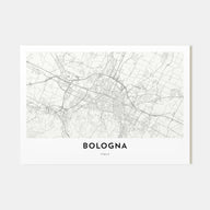 Bologna Map Landscape Poster